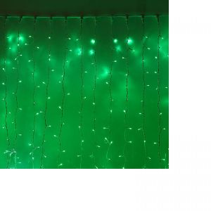 Штора светодиодная 1200 LED зеленый